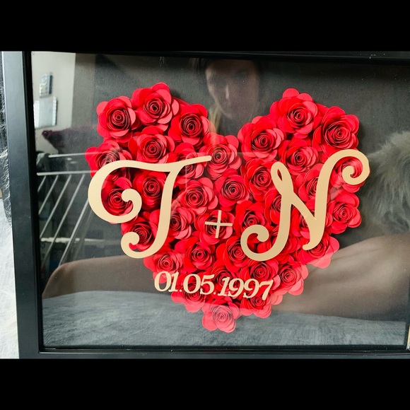 Roses heart shadow box - Picture 14 of 16
